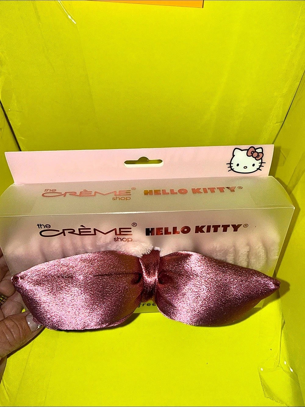 The Crème Shop Hello Kitty Plush Spa Headband Pink Plush Spa Headband NWT
